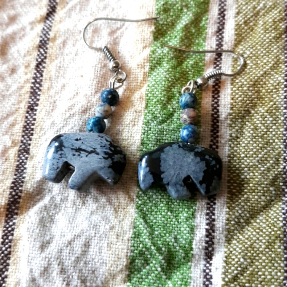 Itty Bitty Stone Buffalo Earrings